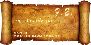 Fogl Enciána névjegykártya